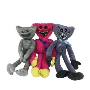 Poppy Playtime Plush Lot Huggy Wuggy Kissy Missy Stitch Grey Stripe Pink Purple